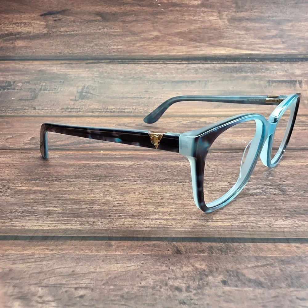 Guess GU2949-3 Blue Tortoise Shell Cat Eye Eyeglasses 53-15-140 Designer Frames